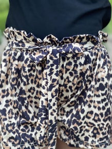 Leopard PaperBag short set
