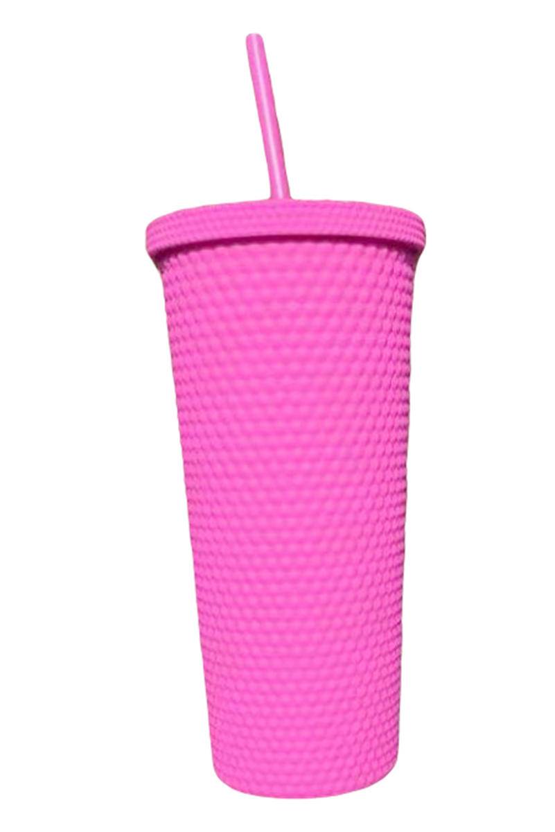24Oz Reusable Matte Diamond Tumbler Cup