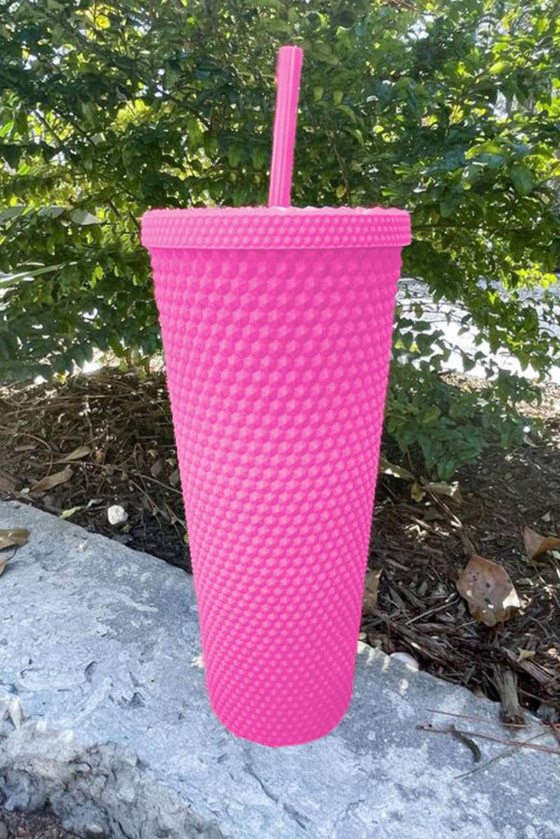 24Oz Reusable Matte Diamond Tumbler Cup