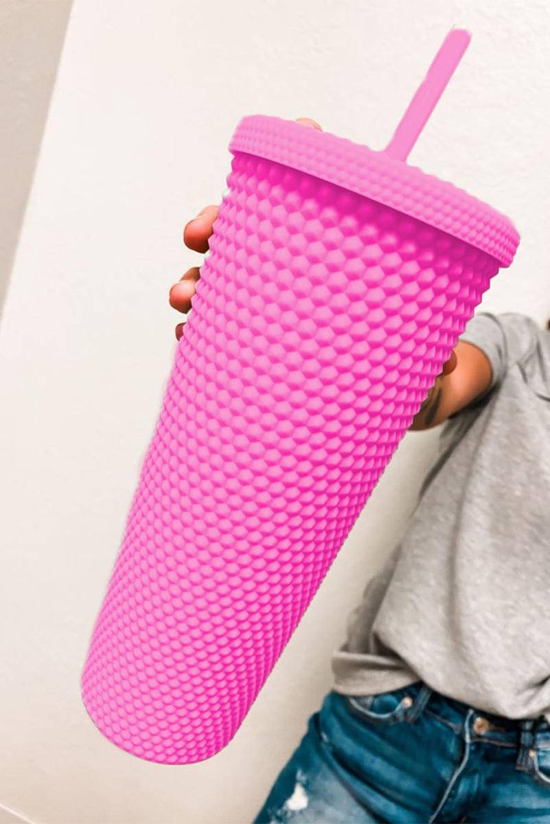 24Oz Reusable Matte Diamond Tumbler Cup