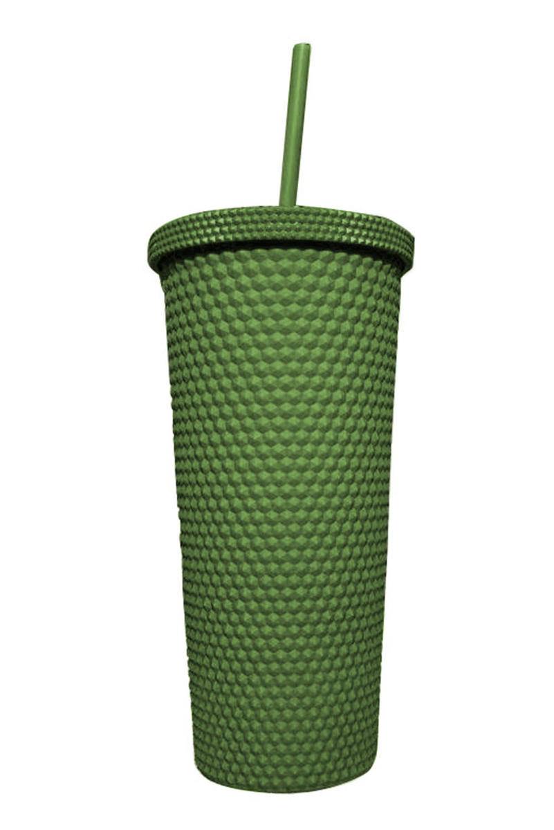 24Oz Reusable Matte Diamond Tumbler Cup