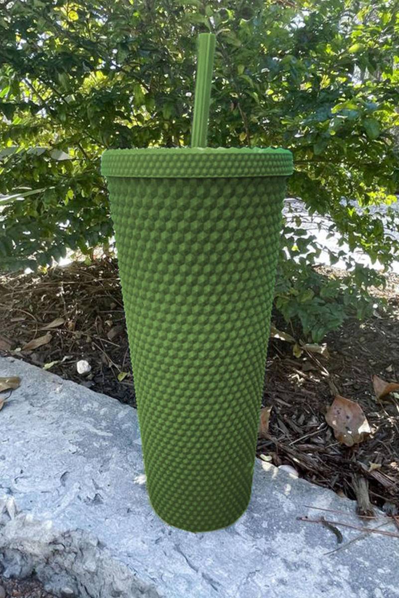 24Oz Reusable Matte Diamond Tumbler Cup