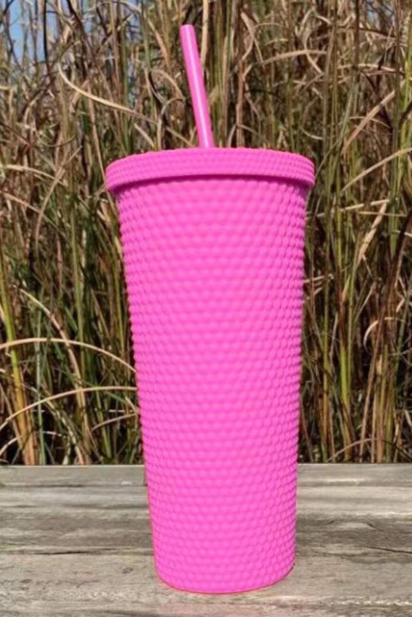 24Oz Reusable Matte Diamond Tumbler Cup