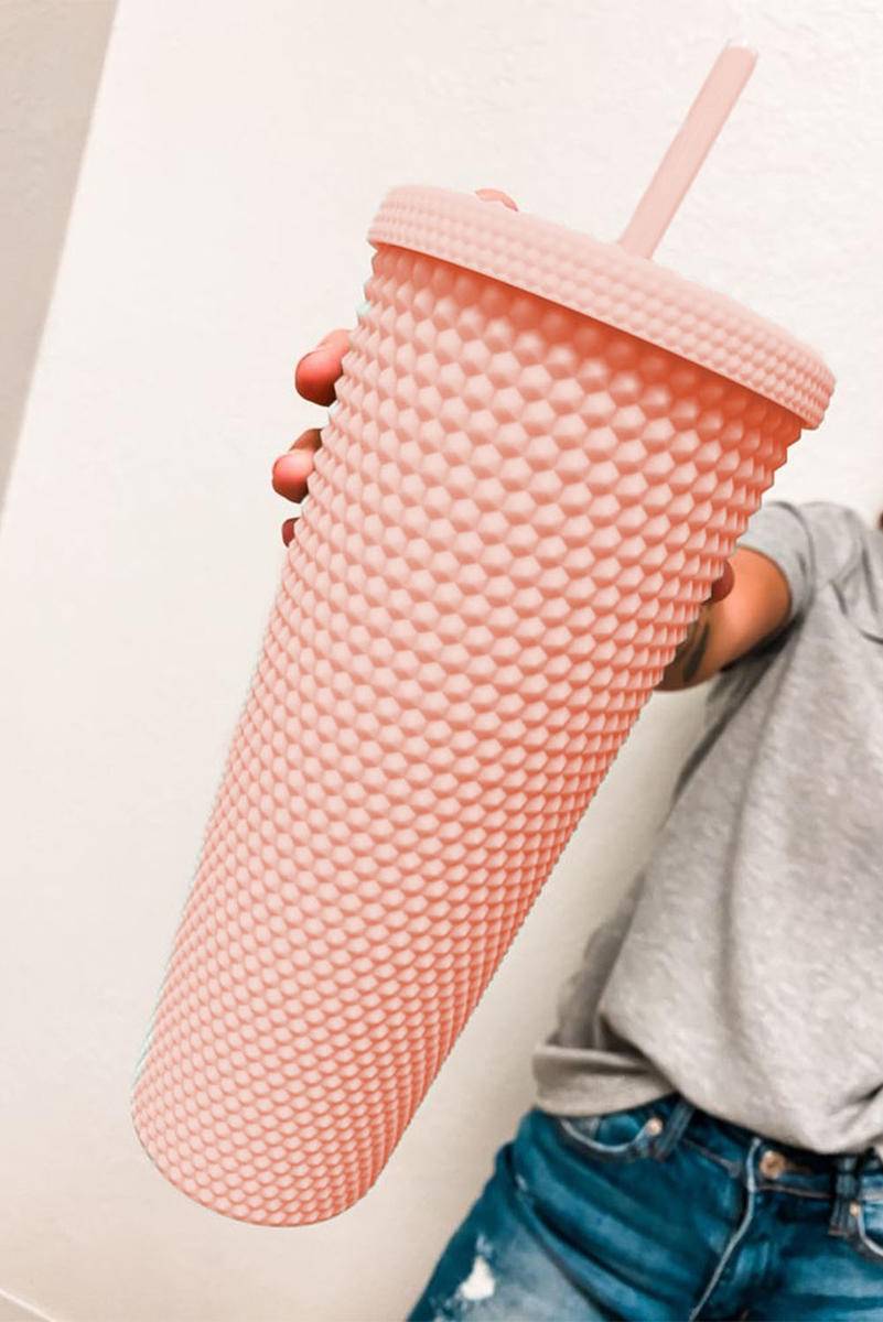 24Oz Reusable Matte Diamond Tumbler Cup