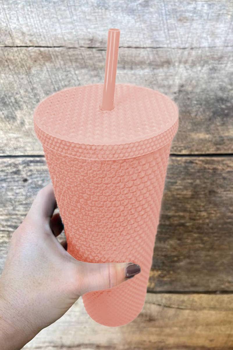 24Oz Reusable Matte Diamond Tumbler Cup