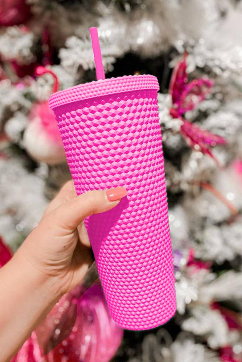 24Oz Reusable Matte Diamond Tumbler Cup