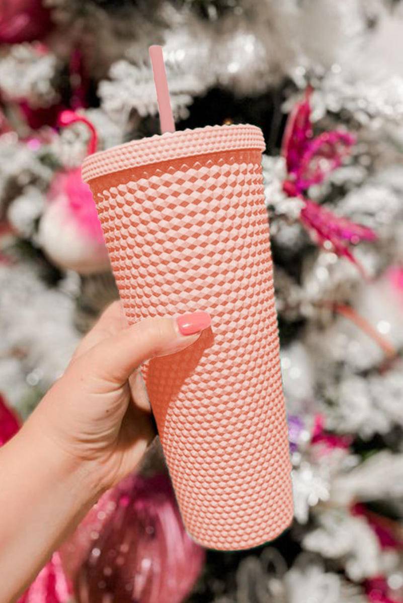 24Oz Reusable Matte Diamond Tumbler Cup