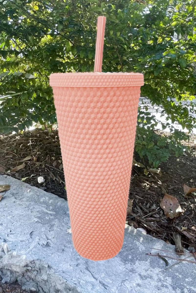 24Oz Reusable Matte Diamond Tumbler Cup