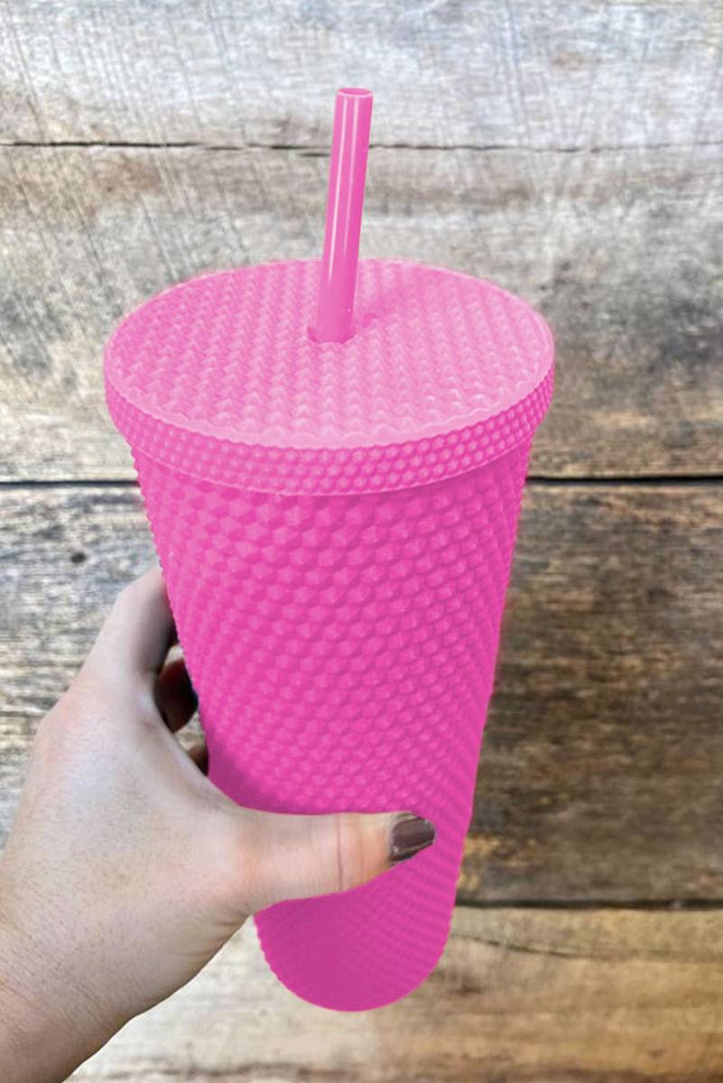 24Oz Reusable Matte Diamond Tumbler Cup