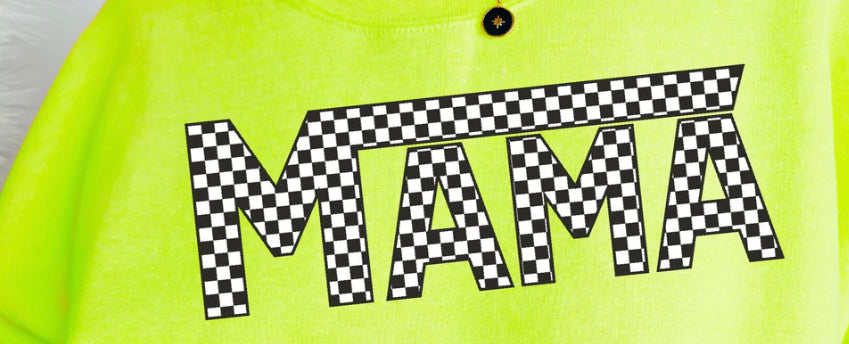 Checkered Mama Tee