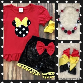 Minnie Mouse Sequin Set