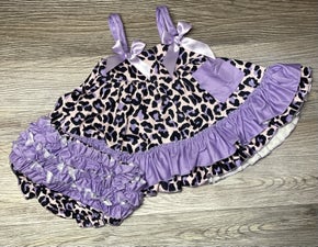 Purple Leopard Swing Top